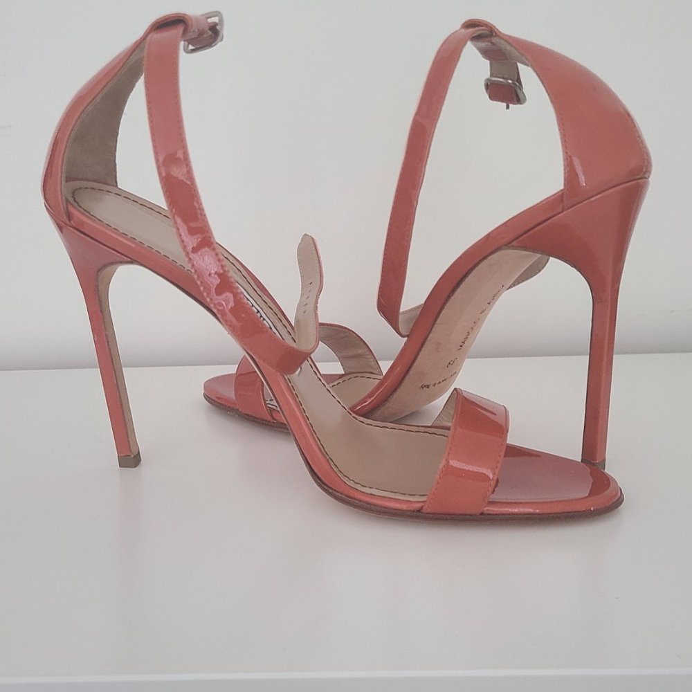 Manolo Blahnik Ankle-Strap Stiletto Sandals - 39